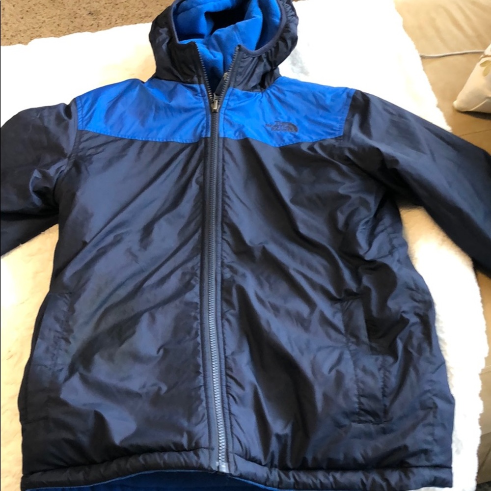 Boys North face coat Reversible